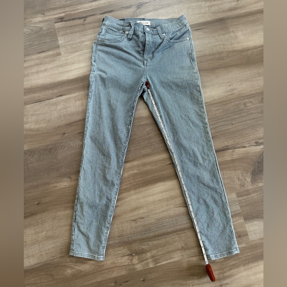 Pinstripe skinny jeans